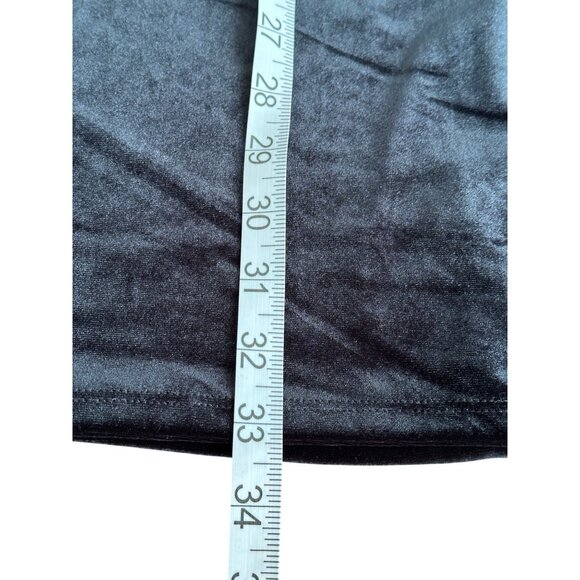 Wild Fable Cutie Black Velvet Mesh Long Sleeve Mini Dress LBD Goth Sexy S NWOT - Picture 7 of 9